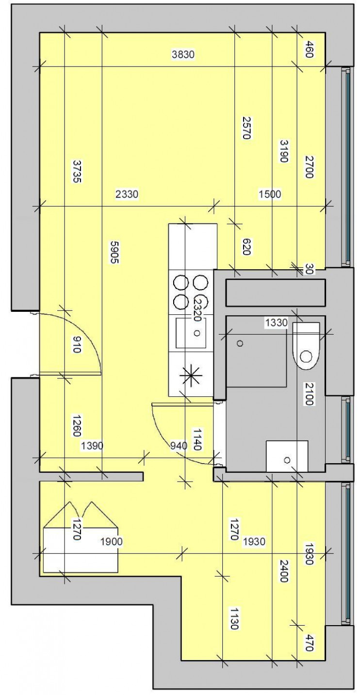 Block D - 2-room apartments Type G